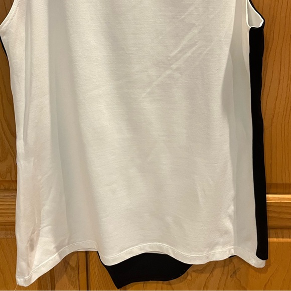 A'nue Ligne White/Black Tank Top Size Small - Picture 7 of 8
